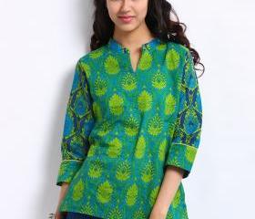 greenish blue kurti